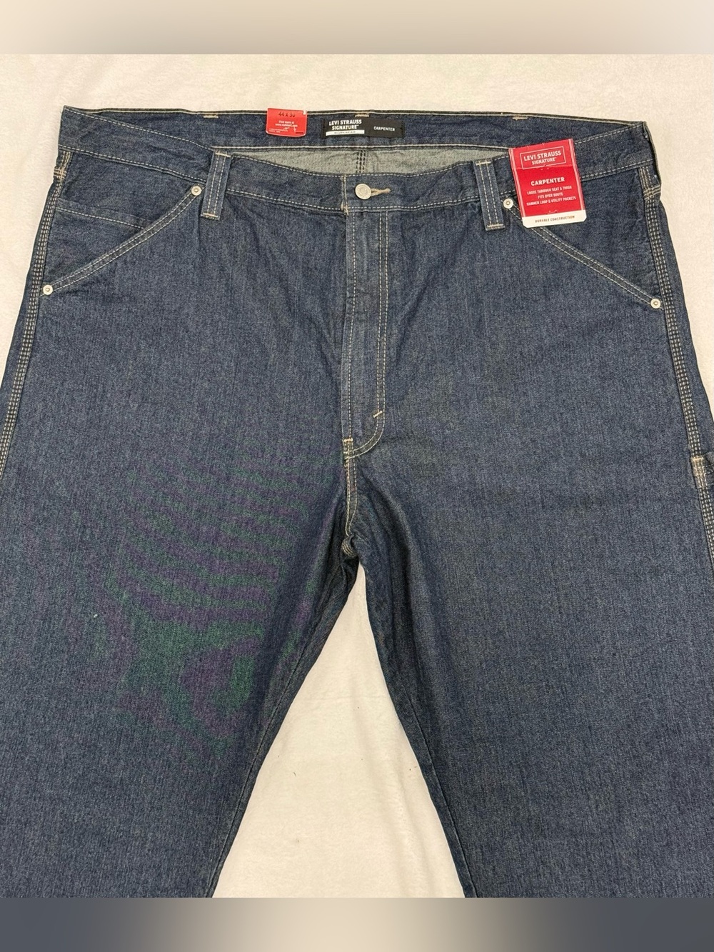 Men’s Levi Strauss Signature Workwear Carpenter Jeans 44x30 Dark Wash NWT - Picture 2 of 10